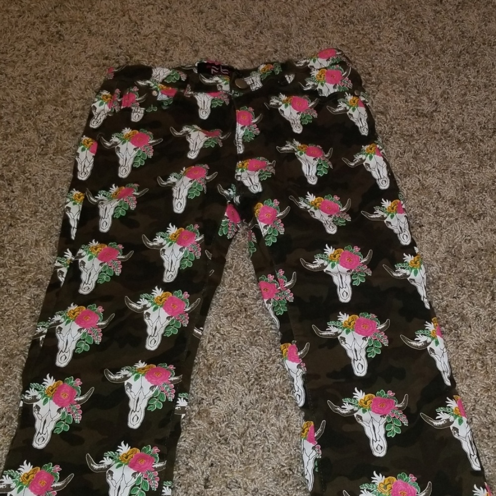 Fallon Taylor camo cowskull pants
